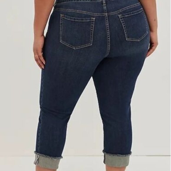 torrid Denim - Torrid Boyfriend Jeans Premium Stretch Raw Hem Women's Plus Size 18 H13229